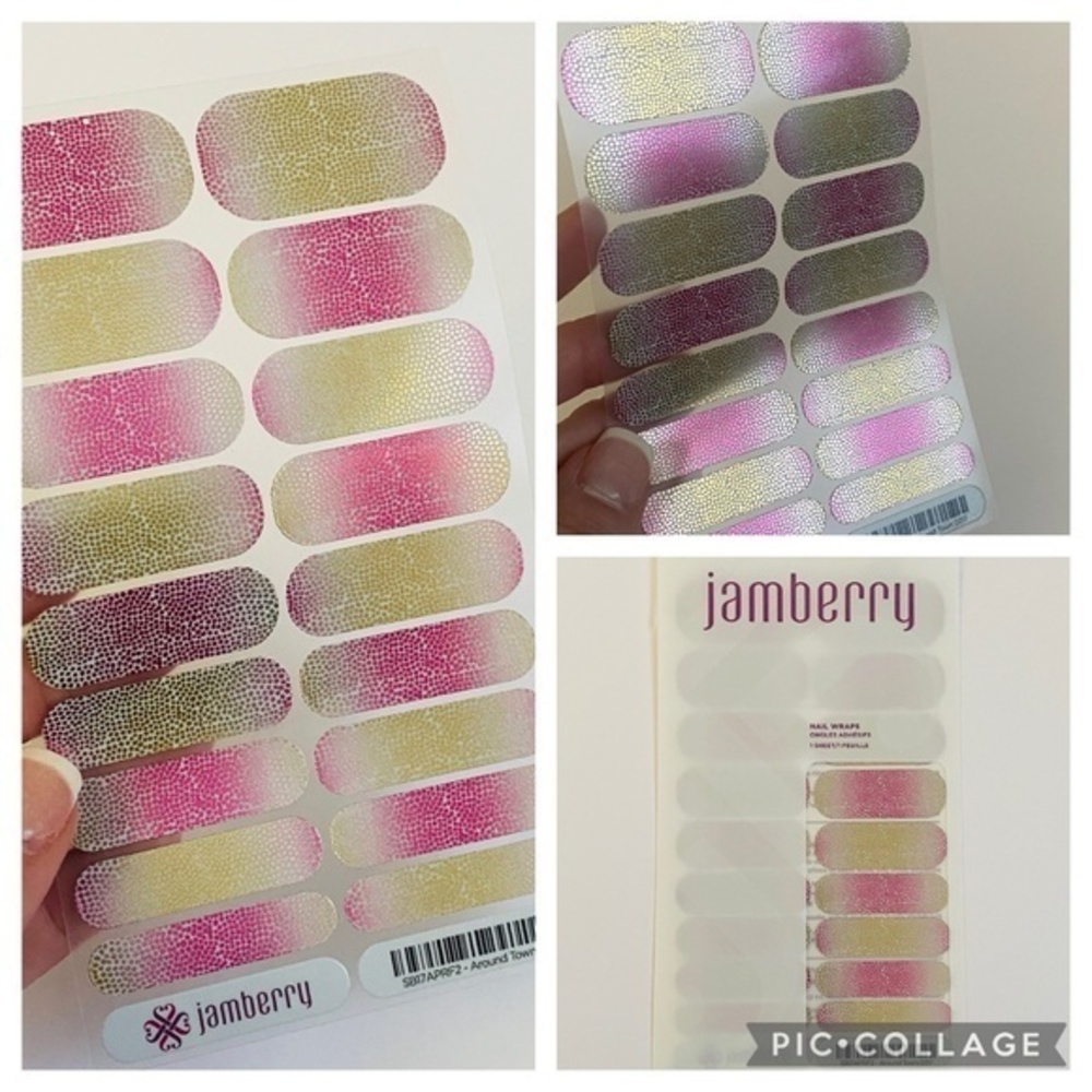 🆕 Jamberry AROUND TOWN Full Sheet Nail Wraps